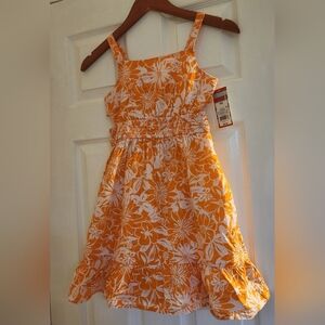 Girl's Cat & Jack Orange Floral dress Size M(8)